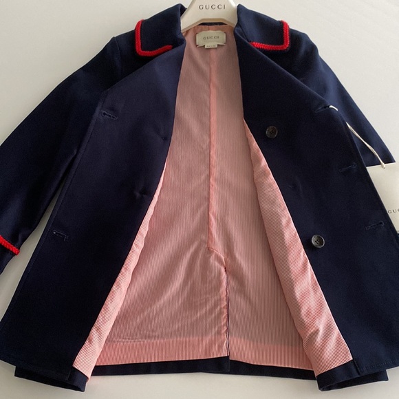 Gucci Coat Jacket Navy Blue New - Picture 9 of 13